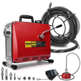 Irondelic 500W Elektrische Rohrreinigungsmaschine Set | Profi Abflussreiniger mit 10mm & 16mm Spiralen | Gewerblicher Rohrreiniger für Ø30-100mm - Irondelic