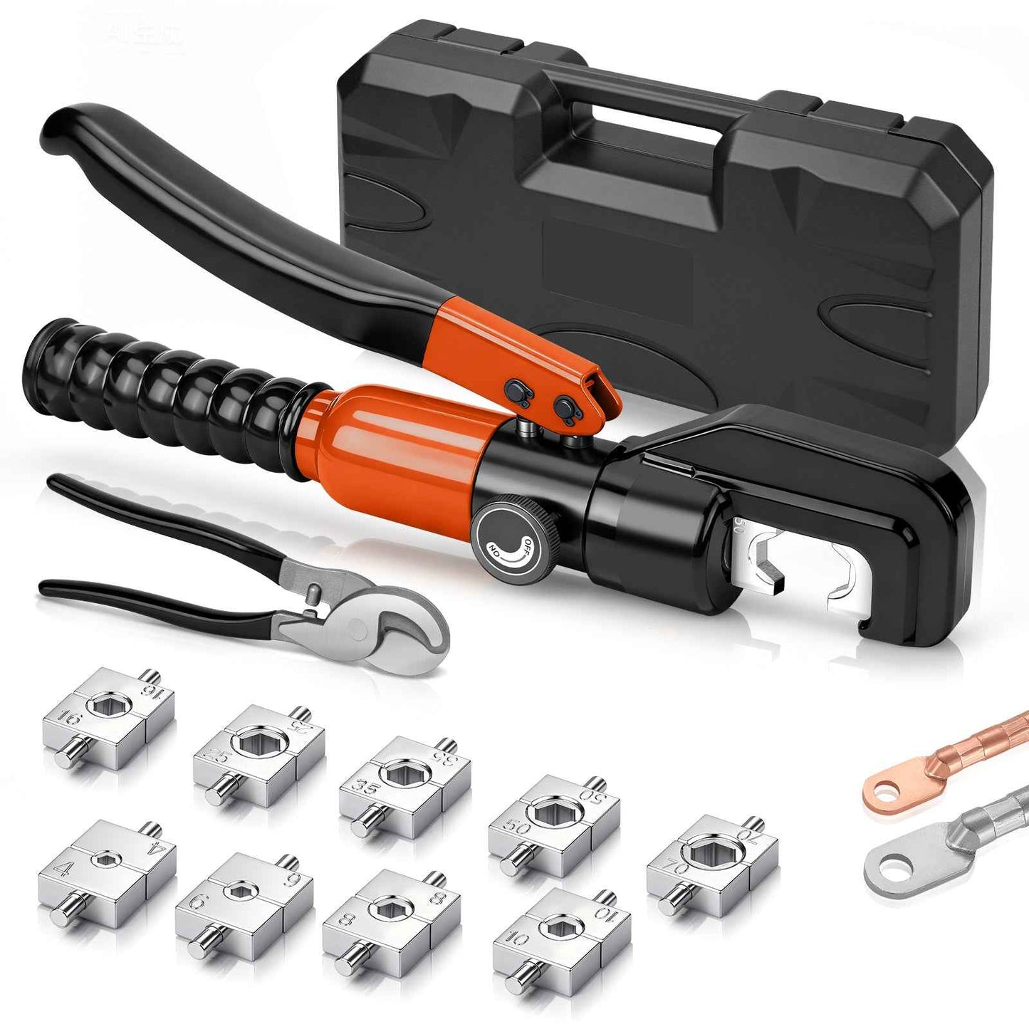 Irondelic Hydraulische Crimpzange Set – Professionelle Kabelverbindungen von 4–50 mm²