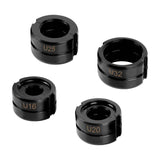 Irondelic 4-tlg. U-Kontur Pressbacken Set 16-32mm | Chromstahl Crimpbacken 48-55 HRC | Universal Presszangen-Einsätze 42x20,5mm für PEX & Verbundrohr - Irondelic