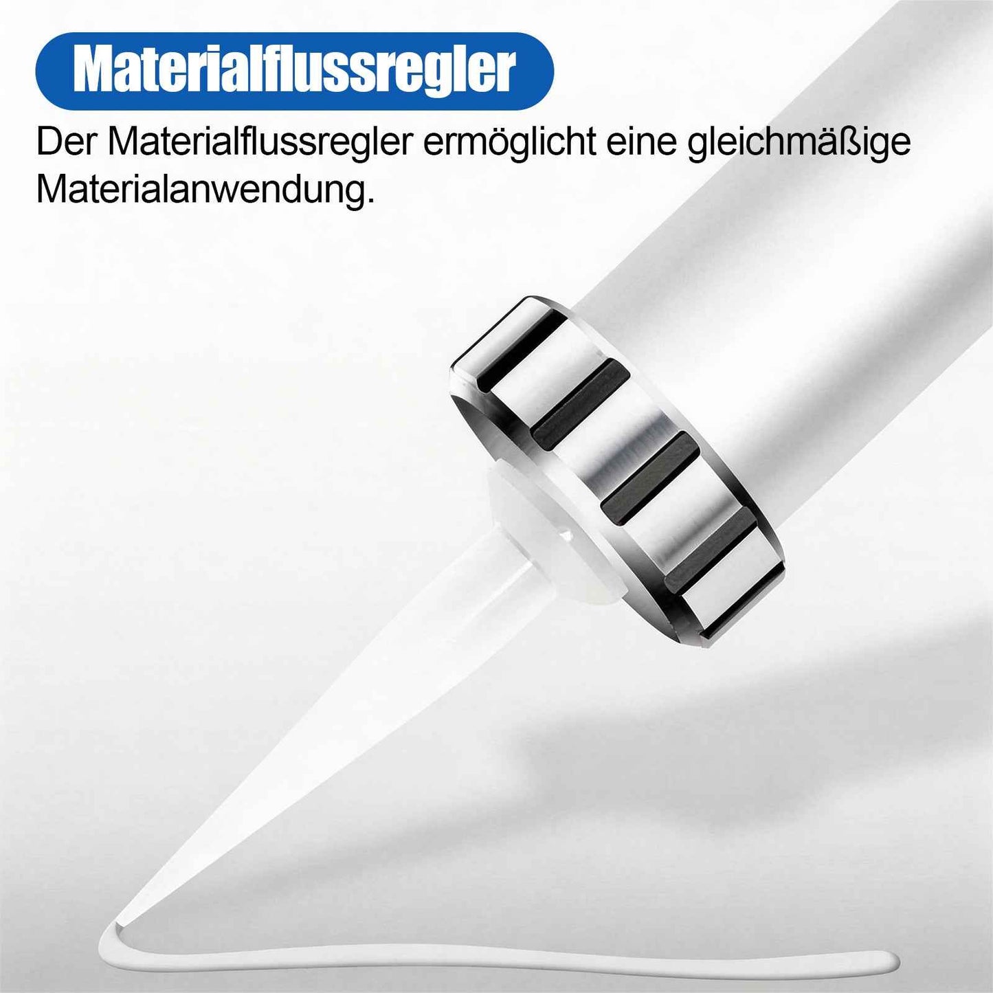 Irondelic Akku-Kartuschenpresse 21V Set mit 2x Akkus | 6500N Profi Auspressgerät für 310ml & 600ml | 6-Gang Fugen-Dichtstoffpresse im Koffer