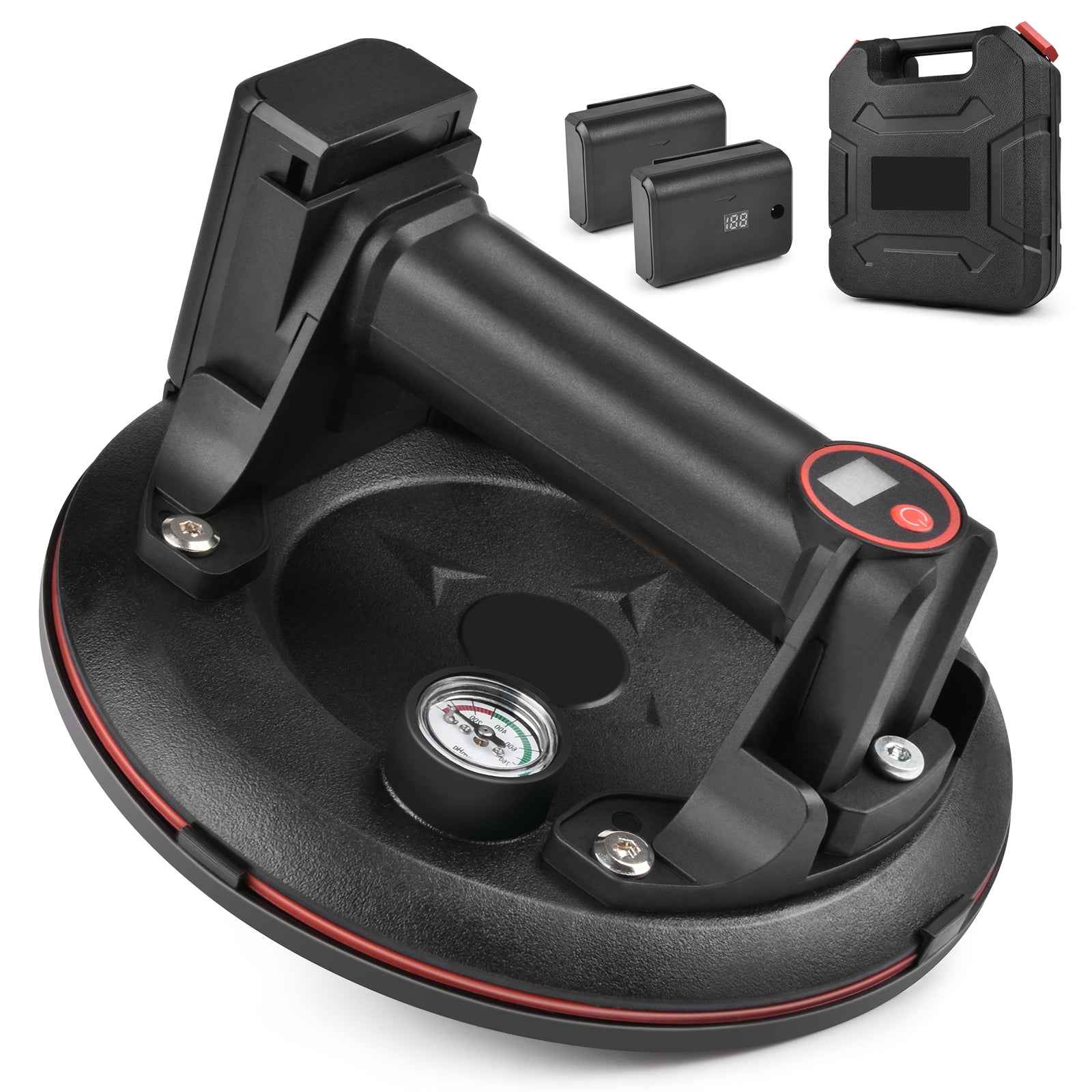 Irondelic Elektrischer Vakuumsauger 300kg – Akku Glasheber & Fliesenheber mit Drucksensor, USB-C & 2 Akkus