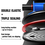 Irondelic Saugheber Ø200mm aus Edelstahl | 360kg Tragkraft Plattenheber mit Barometer | Profi Glasheber & Fliesenheber im Koffer - Irondelic