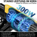 Irondelic Akku-Hochdruckreiniger 21V Set mit 2x 4.0Ah Akkus | 45 bar Tragbare Akku-Waschpistole | 6-in-1 Düse & Selbstansaugend im Koffer - Irondelic