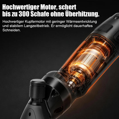 Irondelic 550W Elektrische Schafschermaschine | 6-Gang Schermaschine für Schafe & Hunde | Profi Scherschneide-Set mit 5,5m Kabel & Koffer - Irondelic
