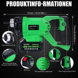 Irondelic Akku-Betonrüttler 18V Set mit 1x Akku | Kabelloser Innenrüttler 6000 U/min | 35mm Flaschenrüttler für Fundamente & Garten - Irondelic