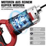 Irondelic 1800W Betonrüttler mit 2m Rüttelflasche | Elektrischer Innenrüttler 6000 U/min | Profi Flaschenrüttler für Fundamente & Schalung - Irondelic