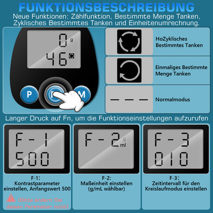 Akku-Fettpresse kabellos 18–21V mit Digitaler Steuerung und 15000 PSI – Präzise Schmierung für Garten- und Maschinenwartung, inklusive 2x2Ah Akkus - undefined