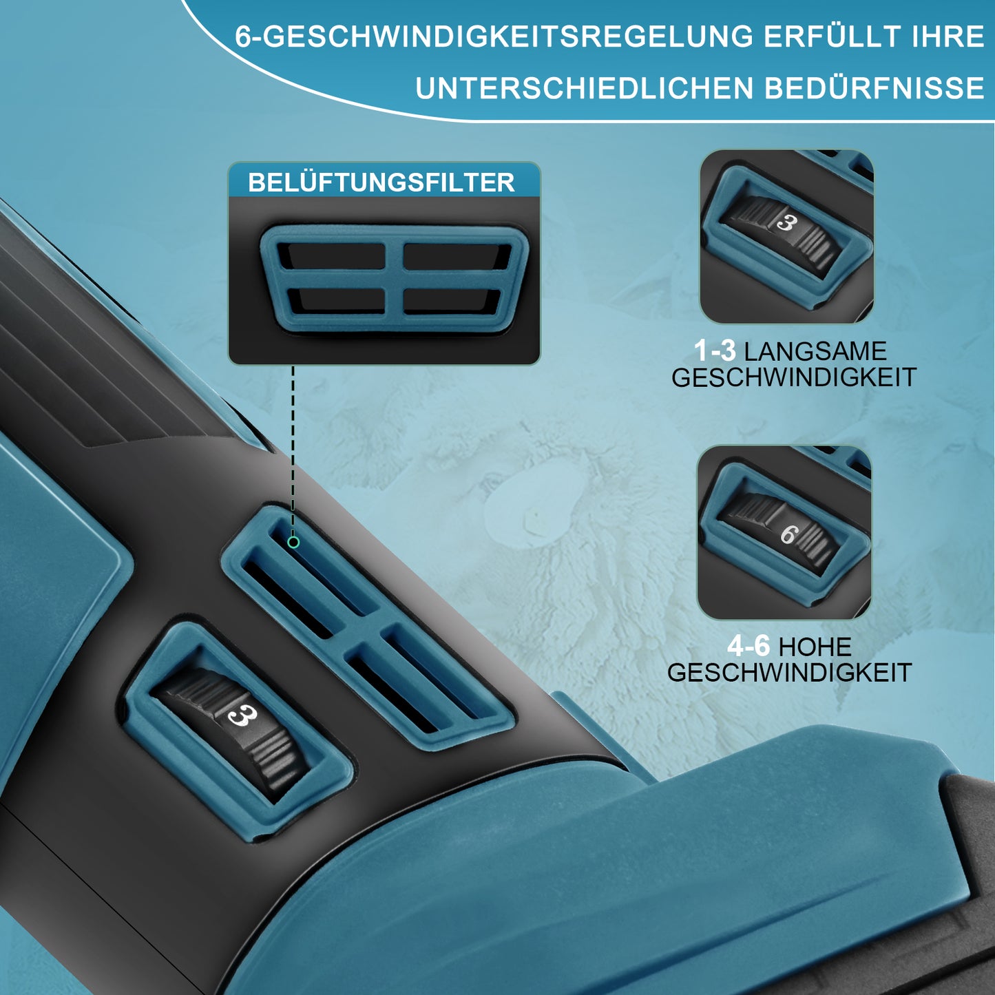 Akku Schermaschine für Tiere 500W – kabelloser Tierhaarschneider mit 2 Akkus und 6 Geschwindigkeiten, kompatibel mit 18V Akkusystem - Irondelic