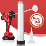 Irondelic 25-tlg. Akku-Kartuschenpresse Set 500W | Profi Auspressgerät mit 2x Akkus | Fugen-Dichtstoffpresse für 310ml & 600ml im Koffer - Irondelic