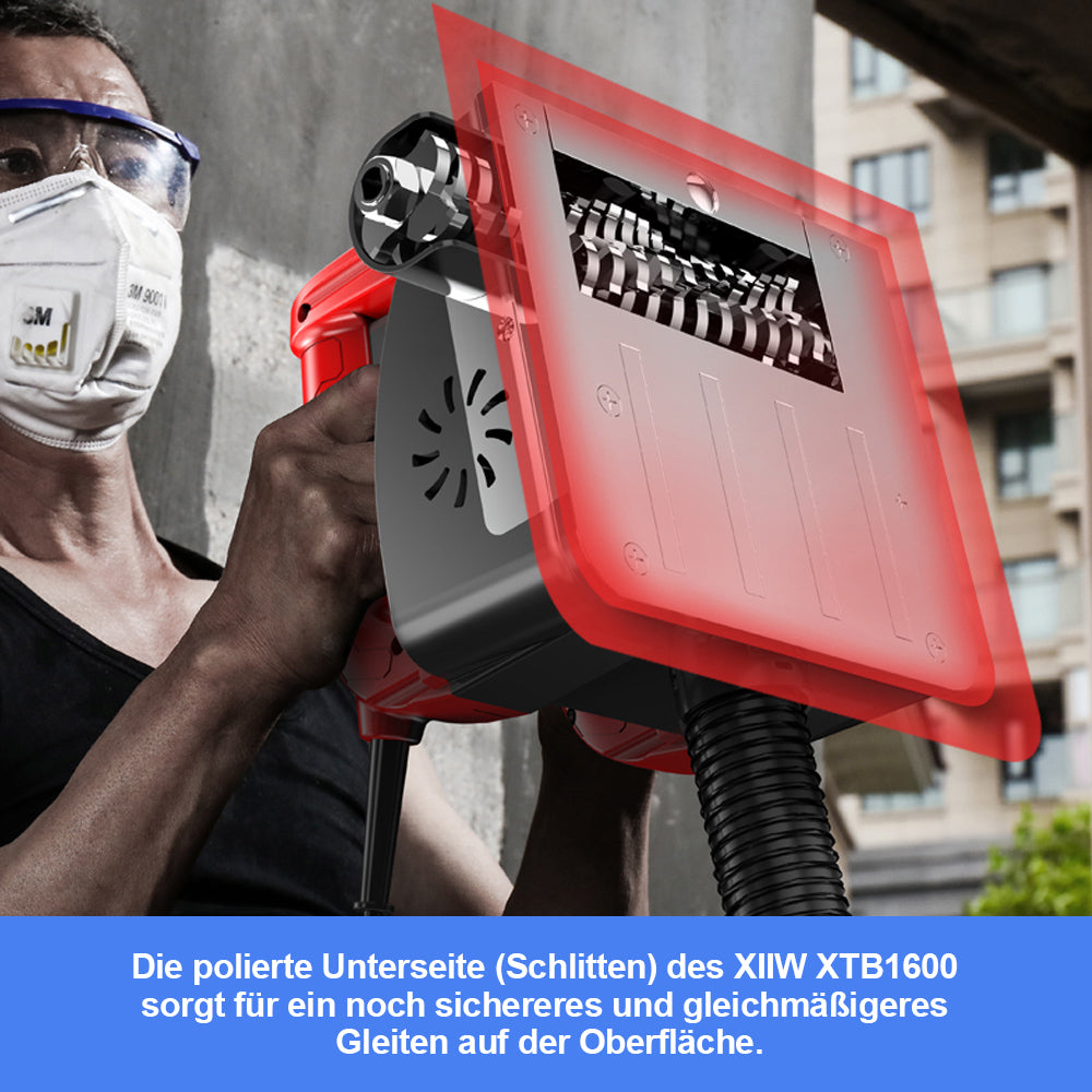 Irondelic 1600W Sanierungsfräse Set | Putzfräse & Wandfräse mit 155mm Fräsbreite | Universal-Betonfräse für Randloses Arbeiten im Koffer