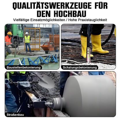 Irondelic 1800W Betonrüttler mit 2m Rüttelflasche | Elektrischer Innenrüttler 6000 U/min | Profi Flaschenrüttler für Fundamente & Schalung - Irondelic