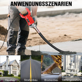 Irondelic 2100W Betonrüttler mit 2m Rüttelflasche Ø38mm | Profi Innenrüttler 220Hz | Starker Flaschenrüttler für Fundamente & Bodenplatten - Irondelic