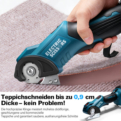 18V Akku Elektroschere 2Ah mit USB-C, bürstenlos 440 U/min, 9 mm Schnittkapazität, LED, kompatibel mit 18V Akkus - Irondelic