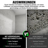 Irondelic 2100W Betonrüttler mit 2m Rüttelflasche Ø38mm | Profi Innenrüttler 220Hz | Starker Flaschenrüttler für Fundamente & Bodenplatten - Irondelic
