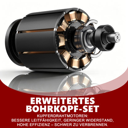 Irondelic 500W Elektrische Rohrreinigungsmaschine Set | Profi Abflussreiniger mit 10mm & 16mm Spiralen | Gewerblicher Rohrreiniger für Ø30-100mm