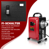 Irondelic 400W Elektrische Rohrreinigungsmaschine Set | Profi Abflussreiniger mit FI-Schutzschalter | Universal Rohrreiniger für Rohre Ø20-100mm - Irondelic