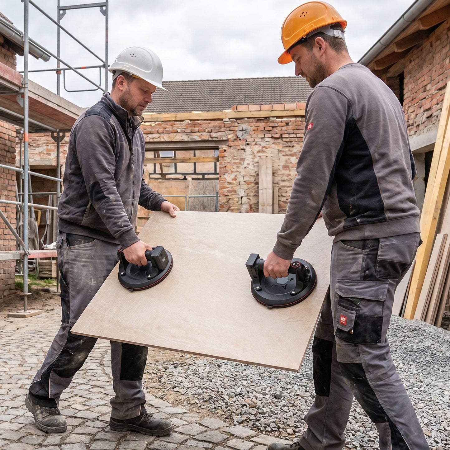 Irondelic Elektrischer Vakuumsauger mit Akku 300kg – Akku Saugnapf für Glas, Fliesen, Metall & Holz inkl. 2 Akkus & Koffer