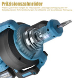 Irondelic 21V Akku-Rohrreinigungsmaschine automatisch | Tragbarer Abflussreiniger 7,6m | Profi Rohrreiniger Set inkl. 2x 4.0Ah Akkus - Irondelic