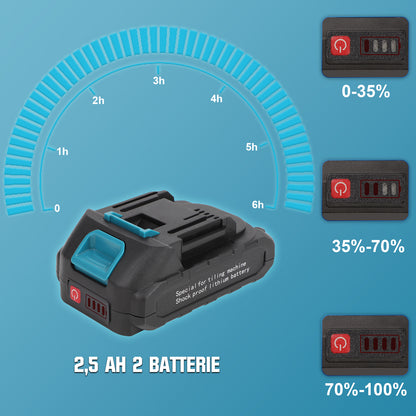 Fliesenrüttler Akku 1800W mit Saugnapf - 6 Stufen, 2 Akkus, Fliesenverlegegerät für Wand und Bodenfliesen - Irondelic
